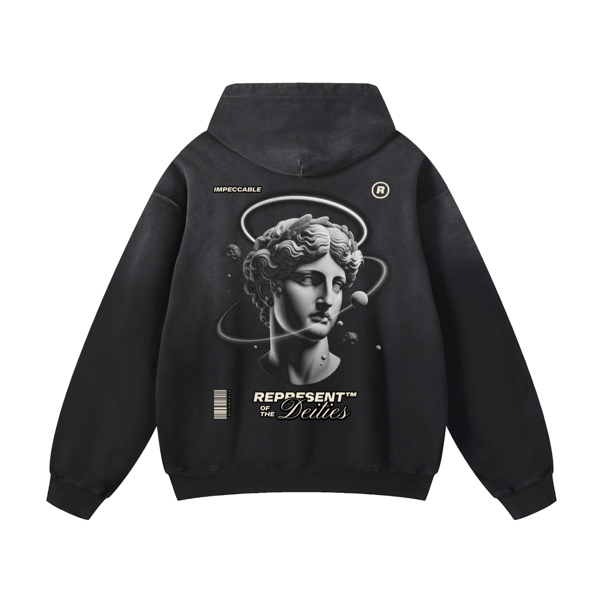 Black Sunfade Deity Mentality Heavyweight Oversized Hoodie