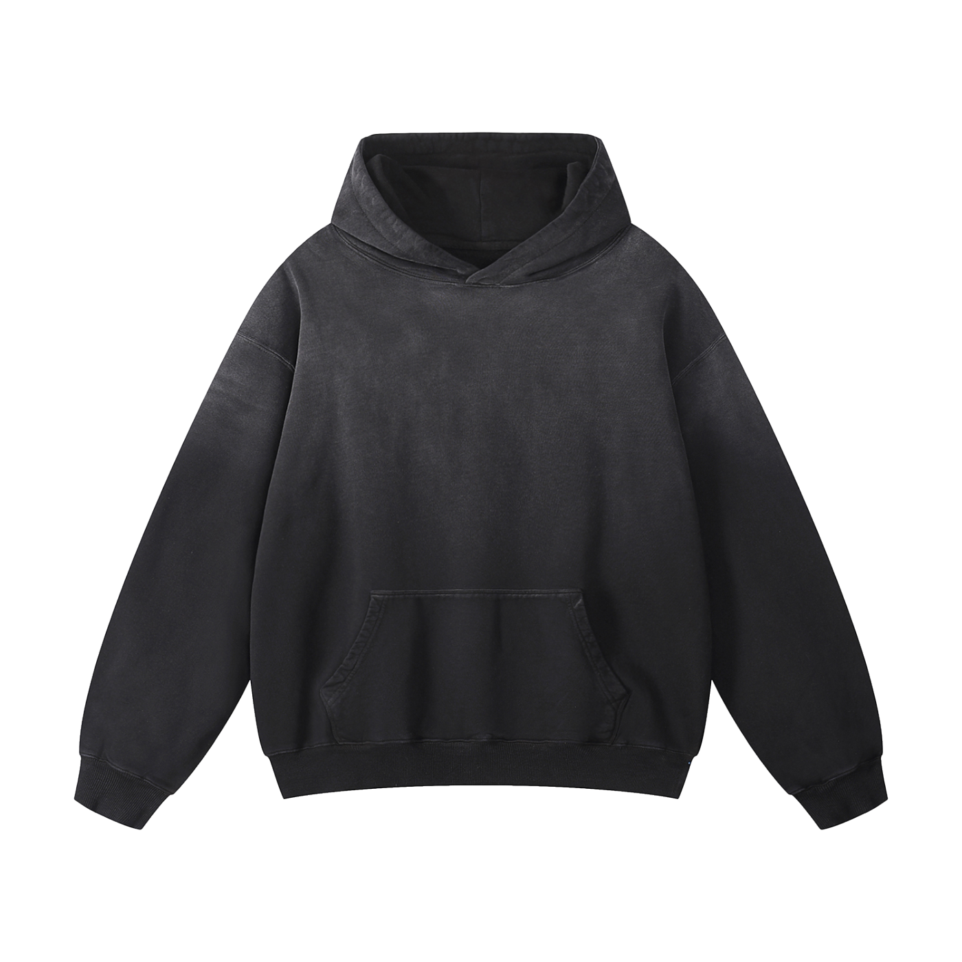 Black Sunfade No Place To Hide Heavyweight Oversized Hoodie