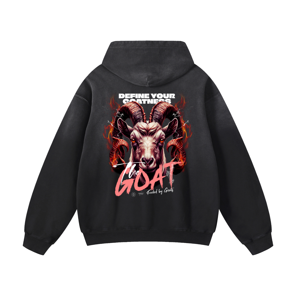 Black Sunfade The Goat Heavyweight Oversized Hoodie